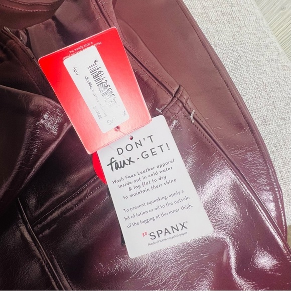Spanx Ruby Faux Patent Leather Leggings - Picture 8 of 9